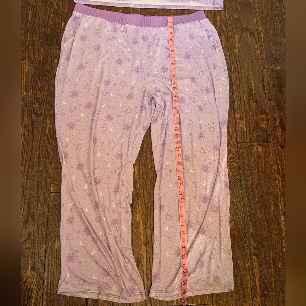 NWT Muk Luks Pajama Set Lavender Purple Celestial Themed - Picture 8 of 8